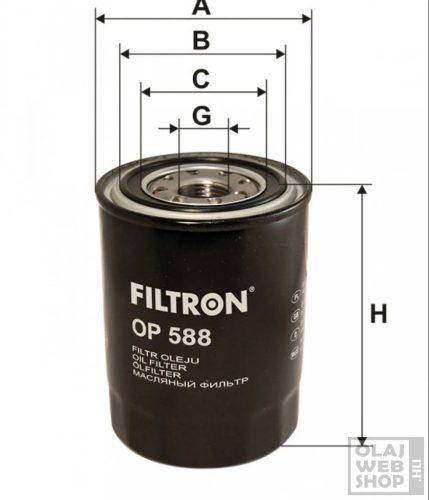 Filtron olajszűrő OP588