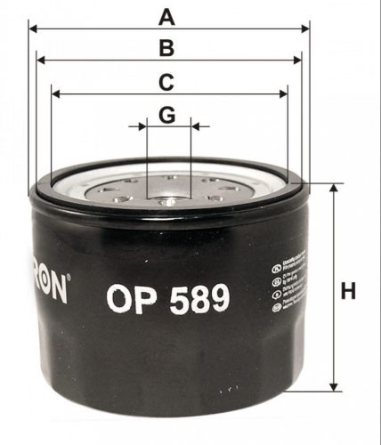 Filtron olajszűrő OP589