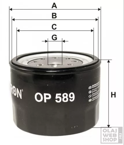 Filtron olajszűrő OP589