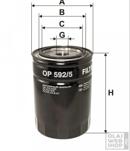 Filtron olajszűrő OP592/5