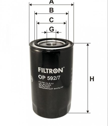 Filtron olajszűrő OP592/7
