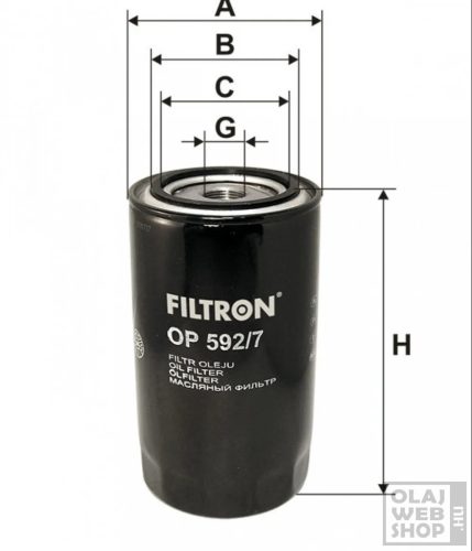Filtron olajszűrő OP592/7