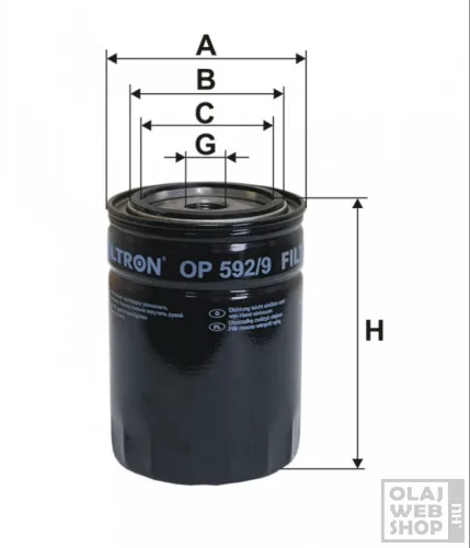 Filtron olajszűrő OP592/9