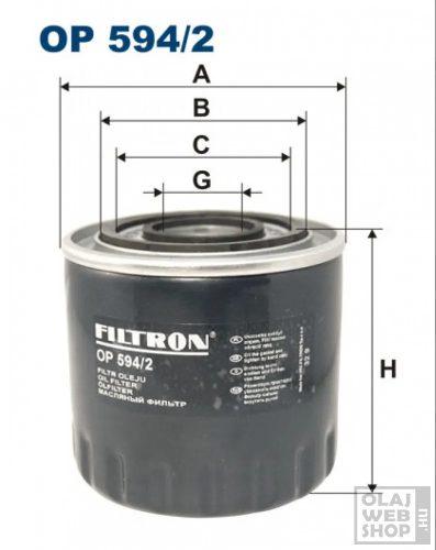 Filtron olajszűrő OP594/2