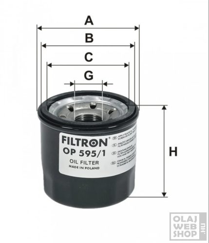 Filtron olajszűrő OP595/1