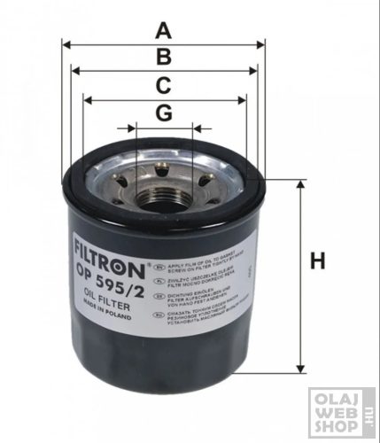 Filtron olajszűrő OP595/2