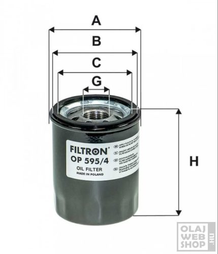 Filtron olajszűrő OP595/4