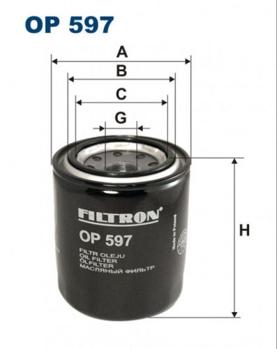 Filtron olajszűrő OP597