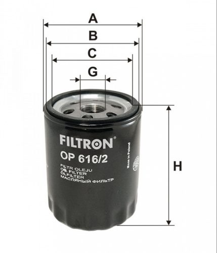 Filtron olajszűrő OP616/2