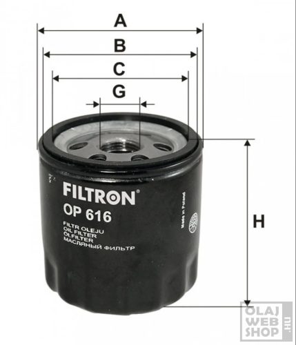 Filtron olajszűrő OP616