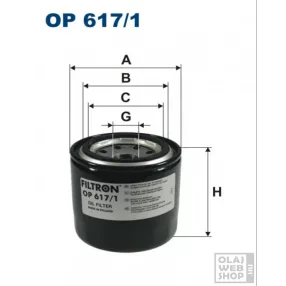 Filtron olajszűrő OP617/1