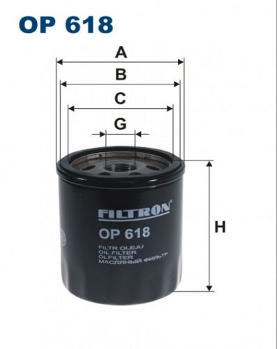 Filtron olajszűrő OP618