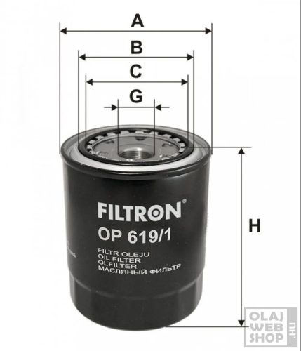 Filtron olajszűrő OP619/1