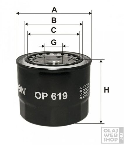 Filtron olajszűrő OP619