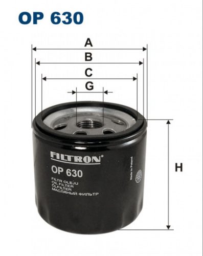 Filtron olajszűrő OP630
