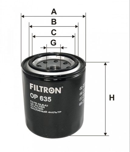 Filtron olajszűrő OP635