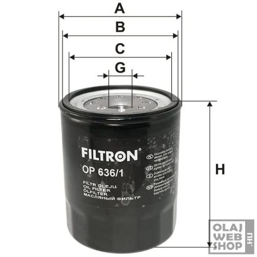 Filtron olajszűrő OP636/1