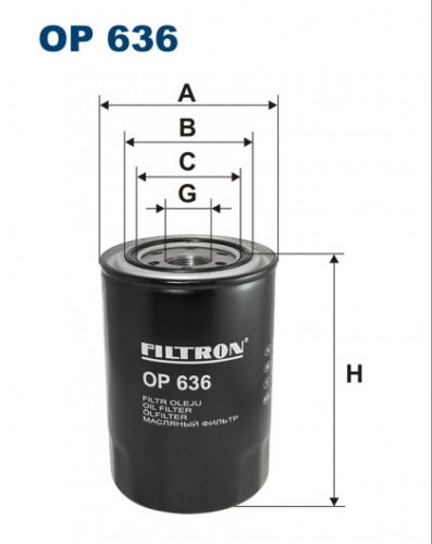 Filtron olajszűrő OP636