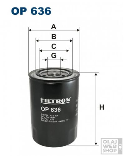 Filtron olajszűrő OP636