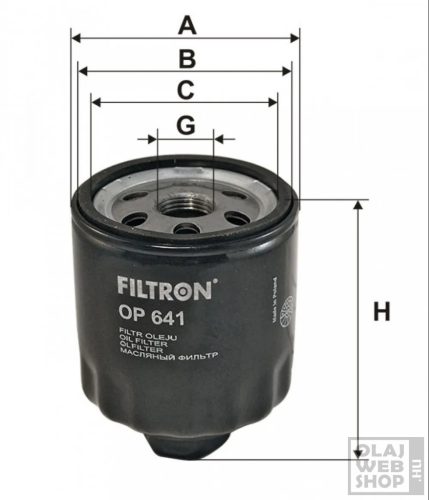 Filtron olajszűrő OP641