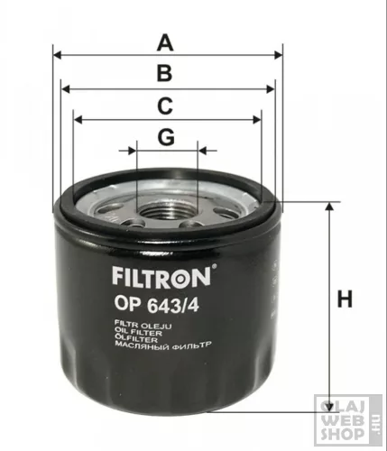 Filtron olajszűrő OP643/4