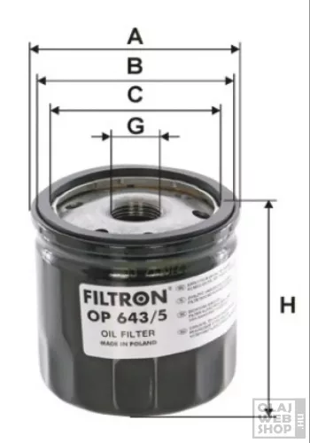 Filtron olajszűrő OP643/5