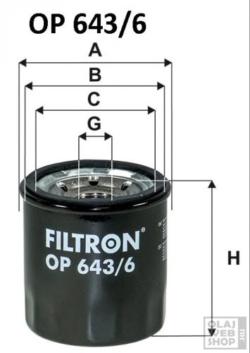 Filtron olajszűrő OP643/6