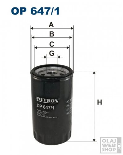 Filtron olajszűrő OP647/1