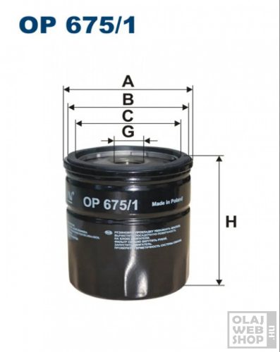 Filtron olajszűrő OP675/1