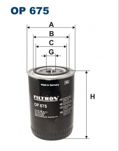 Filtron olajszűrő OP675