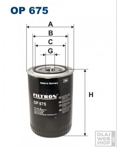 Filtron olajszűrő OP675
