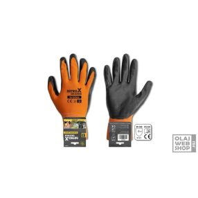 NITROX ORANGE tenyérmártott védőkesztyű M/8 méret