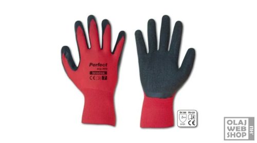 Perfect Grip Red tenyérmártott, erősített latex védőkesztyű XL/10 méret
