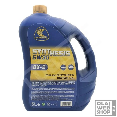 Parnalub Synthesis DX-2 5W-30 motorolaj 5L