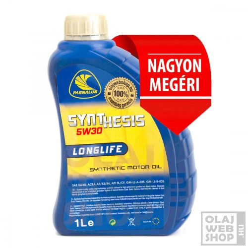Parnalub Synthesis LONGLIFE 5w-30 motorolaj 1L
