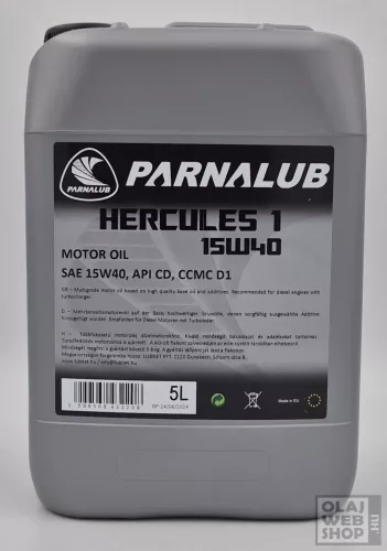 Parnalub HERCULES 1 15W-40 teherautó motorolaj 5L