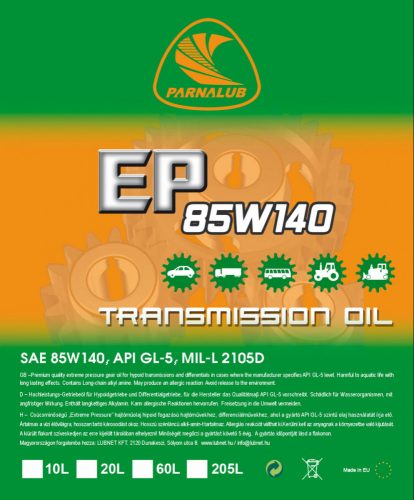 Parnalub EP 85W-140 hajtóműolaj 10L