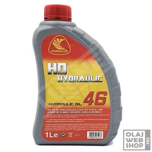 Parnalub HD Hydraulic 46 ásványi hidraulikaolaj 1L