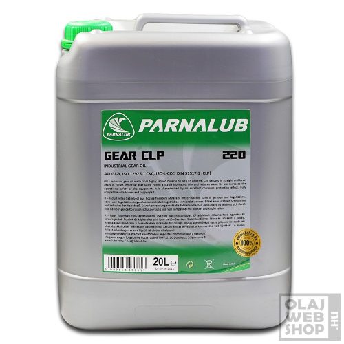 Parnalub Gear CLP 220 ipari hajtómű olaj 20L
