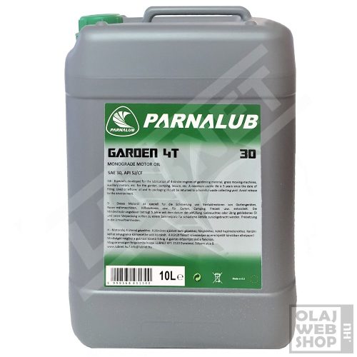 Parnalub Garden 4T SAE 30 fűnyíróolaj 10L