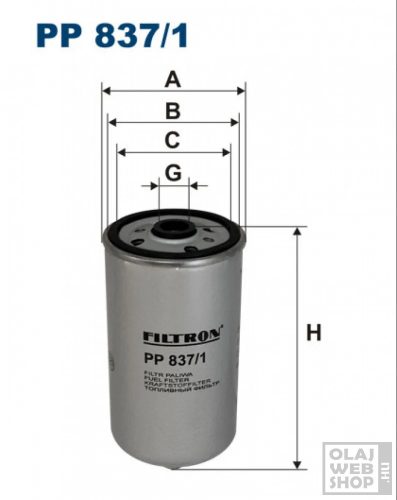 Filtron üzemanyagszűrő PP837/1