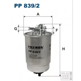 Filtron üzemanyagszűrő PP839/2