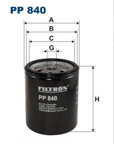Filtron üzemanyagszűrő PP840