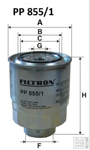Filtron üzemanyagszűrő PP855/1