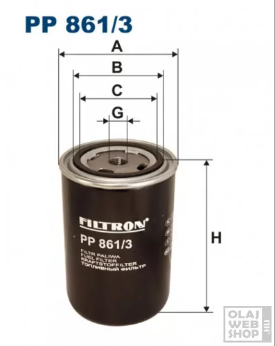 Filtron üzemanyagszűrő PP861/3