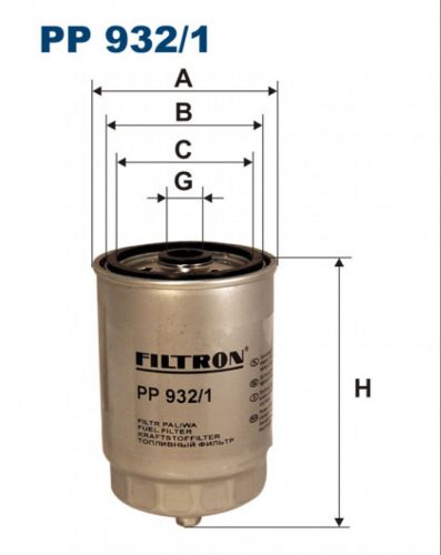 Filtron üzemanyagszűrő PP932/1