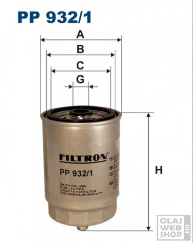 Filtron üzemanyagszűrő PP932/1