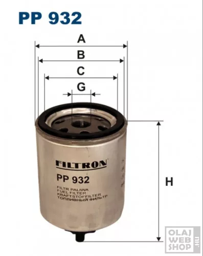 Filtron üzemanyagszűrő PP932