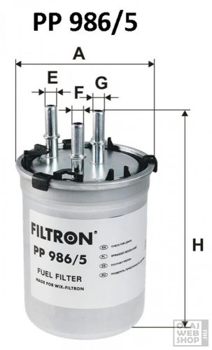 Filtron üzemanyagszűrő PP986/5