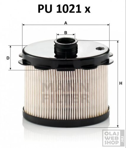 Mann-Filter üzemanyagszűrő PU1021X
